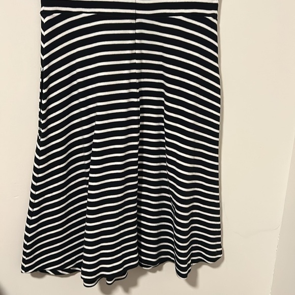 Talbots 100% Cotton Navy Blue and White Striped Dress  Coastal Size Small - Picture 6 of 6